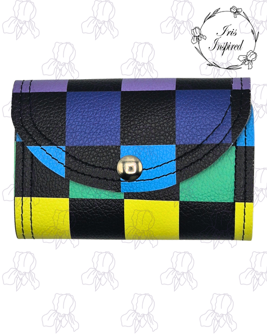 Rainbow Check Accordion Wallet