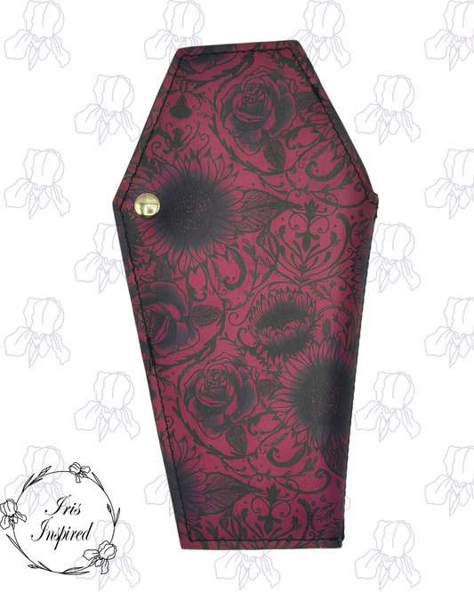 Dark Florals Large Bifold Coffin Wallet