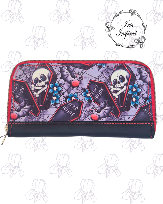 Dead Inside Zip Around Purse