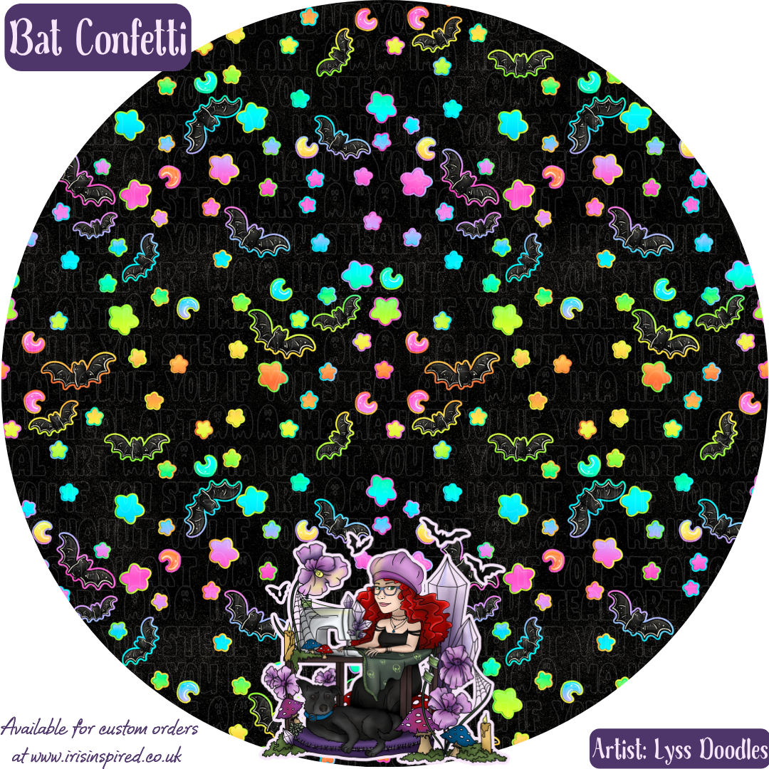 Bat Confetti Bag Charm/ Keyring (3for2)