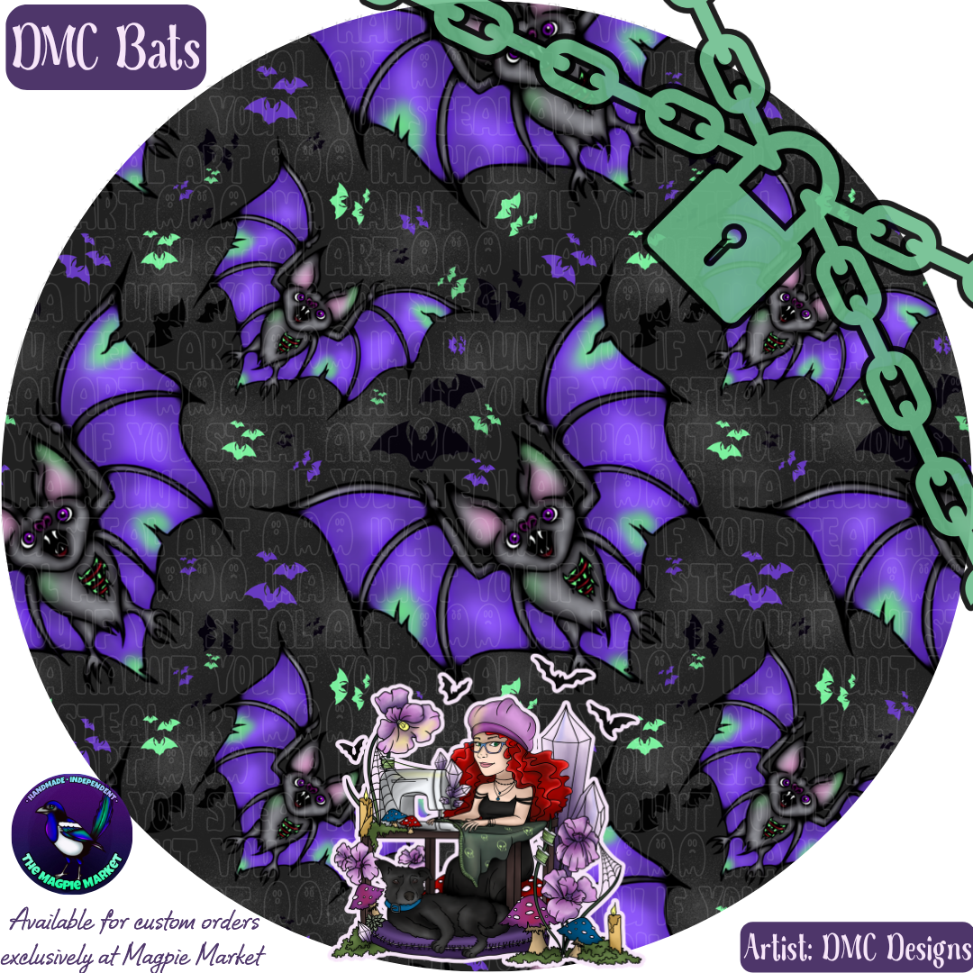 DMC Bats Fold Over Bag Large