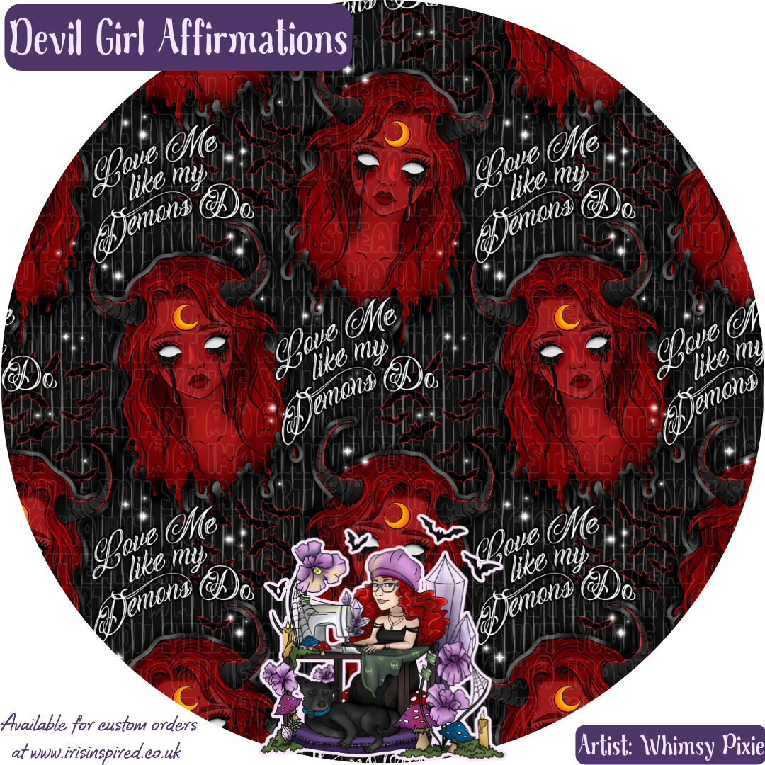 Devil Girl Affirmations Bag Charm/ Keyring (3for2)