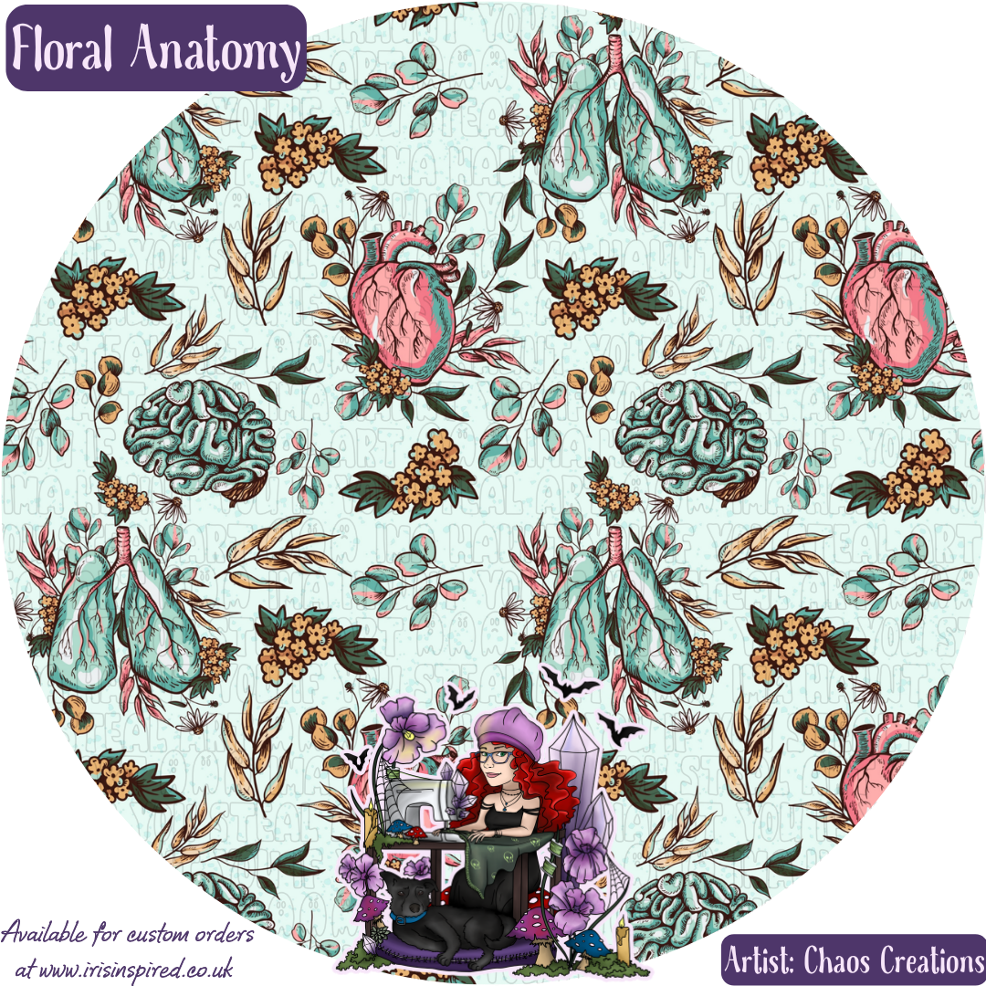 Floral Anatomy Bag Charm/ Keyring (3for2)