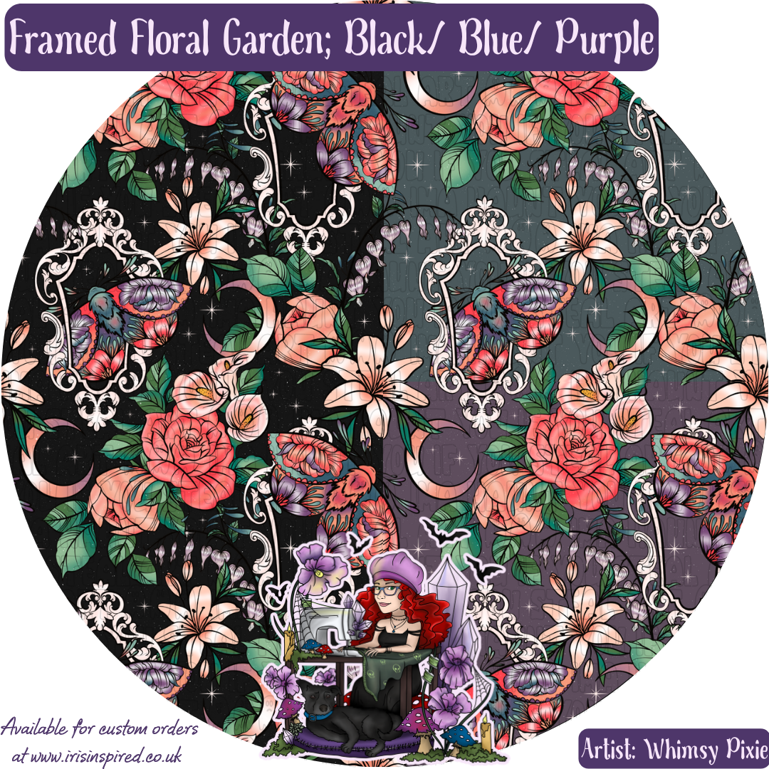 Framed Floral Garden Glasses Cleaner