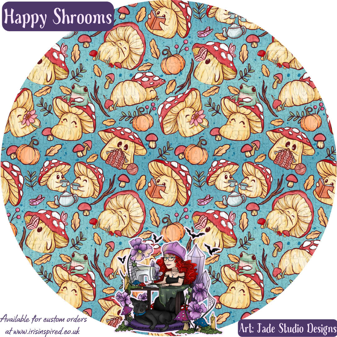 Happy Shrooms Claw Clip