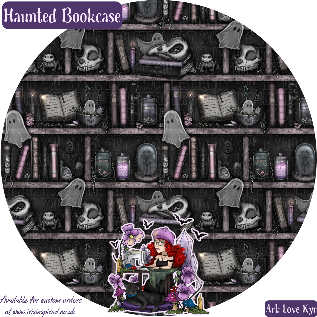 Haunted Bookcase Pop Up Fan