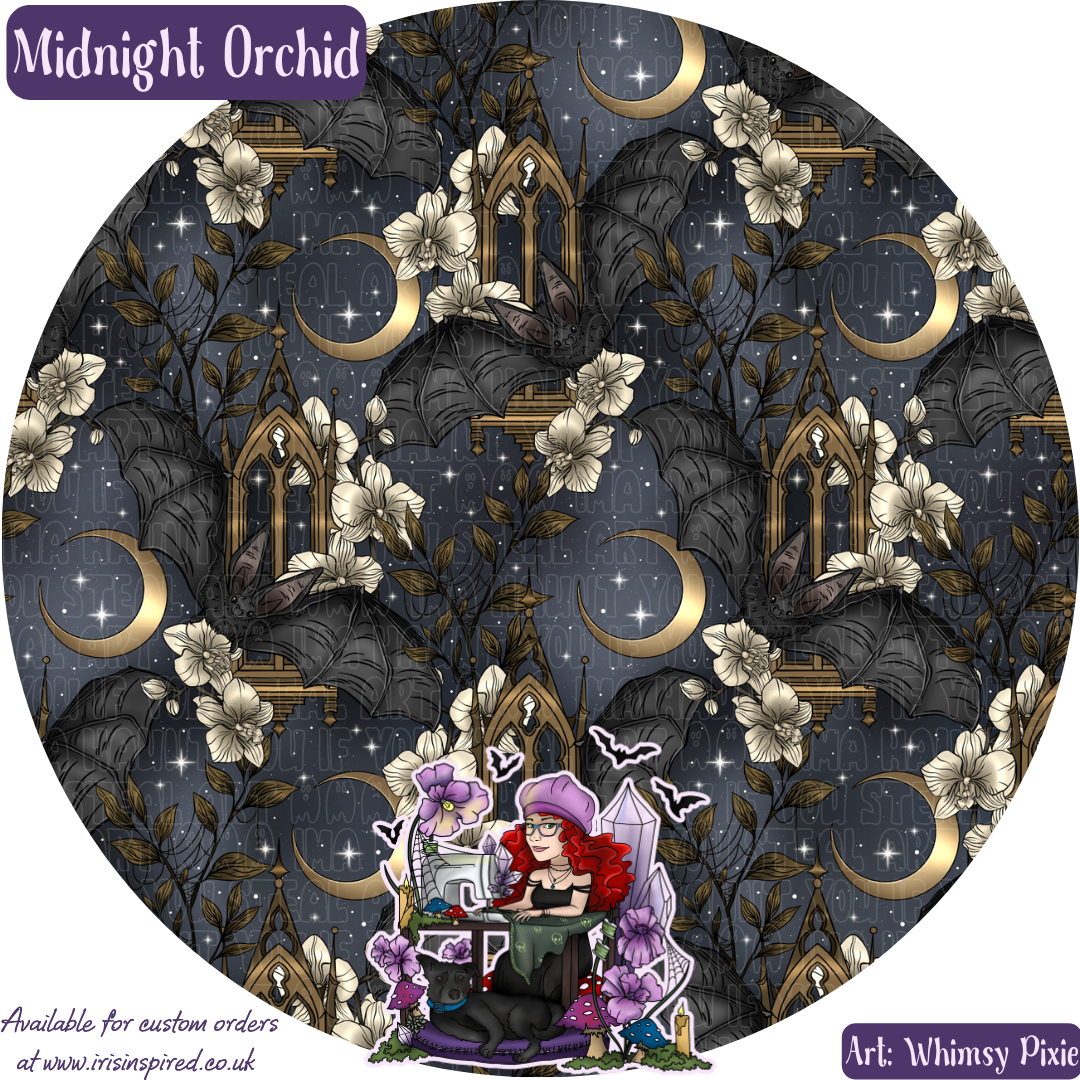 Midnight Orchid Pocket Card Holder