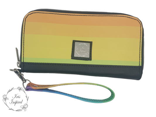 Rainbow Stripes Zip Around Purse