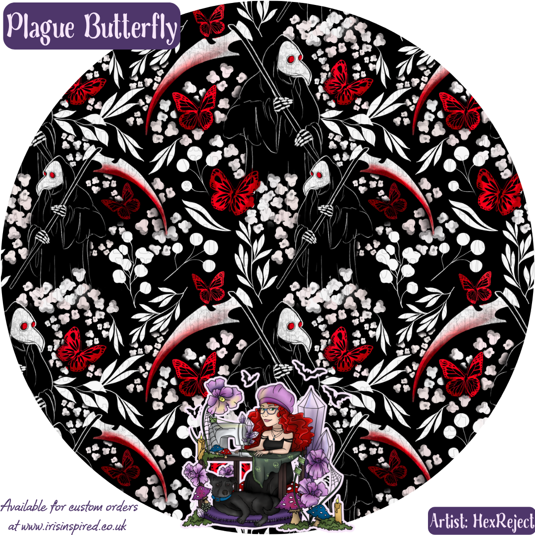 Plague Butterfly Pop Up Fan
