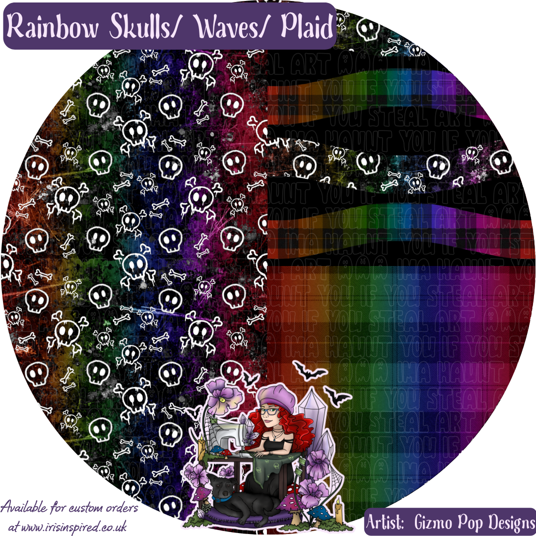 Rainbow Skulls Glasses Cleaner