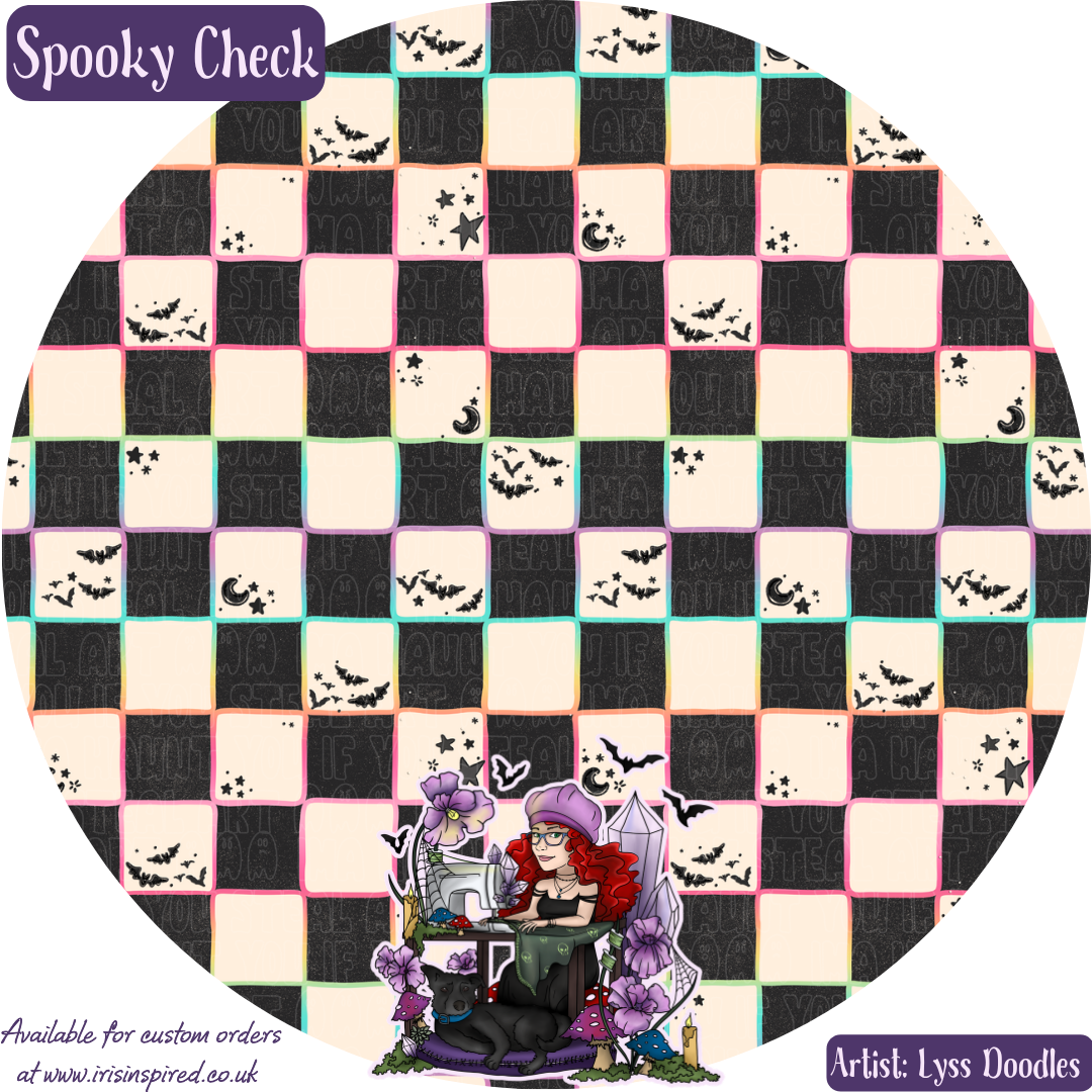 Spooky Check Bag Charm/ Keyring (3for2)