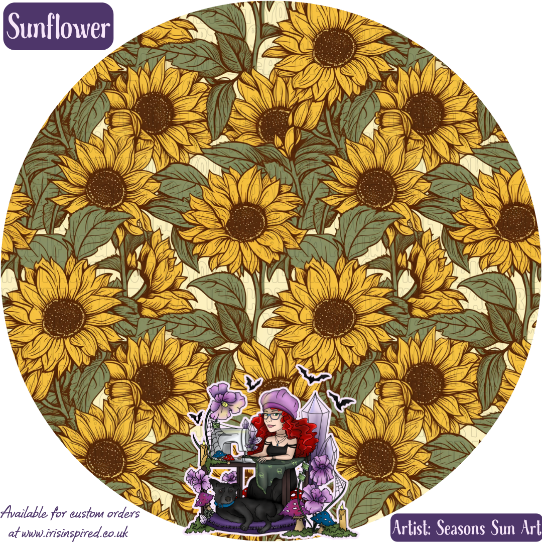 Sunflower Folding Bottle Bag