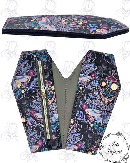 Moth Demask Large Bifold Coffin Wallet