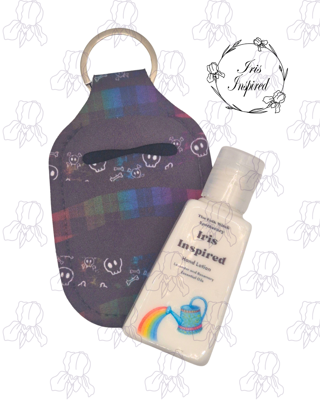 Rainbow Skulls Hand Cream Keyring