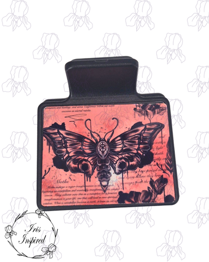 Inky Moth Small Claw Clip