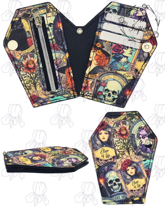 Apothecary Label Small Coffin Wallet