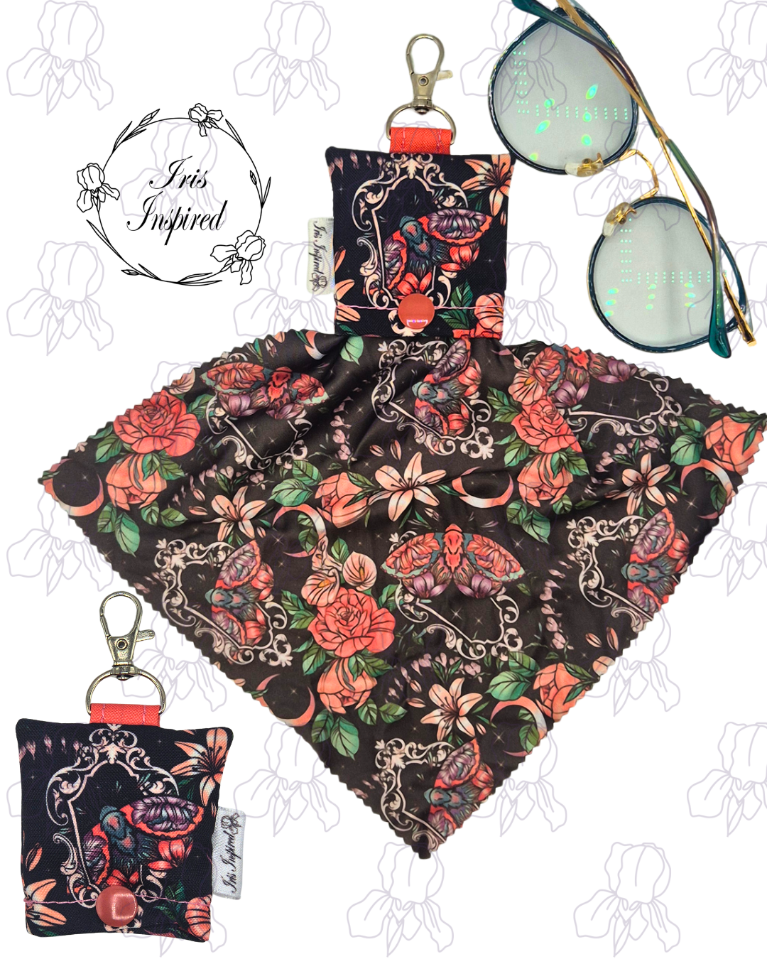 Framed Floral Garden Glasses Cleaner