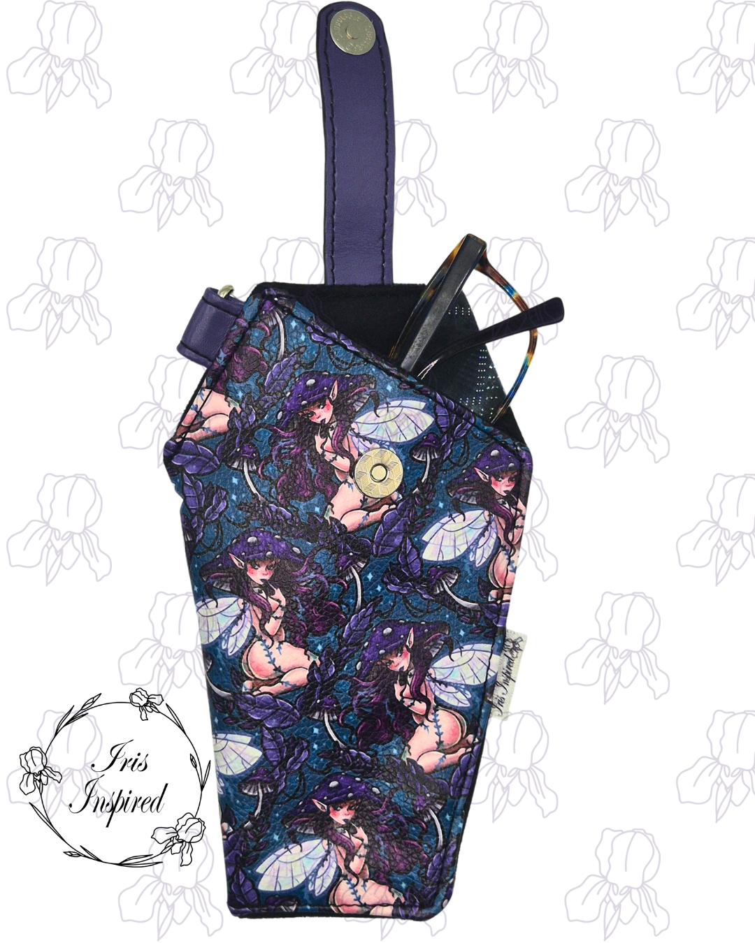 Pinup Mushroom Fairy Coffin Glasses Case