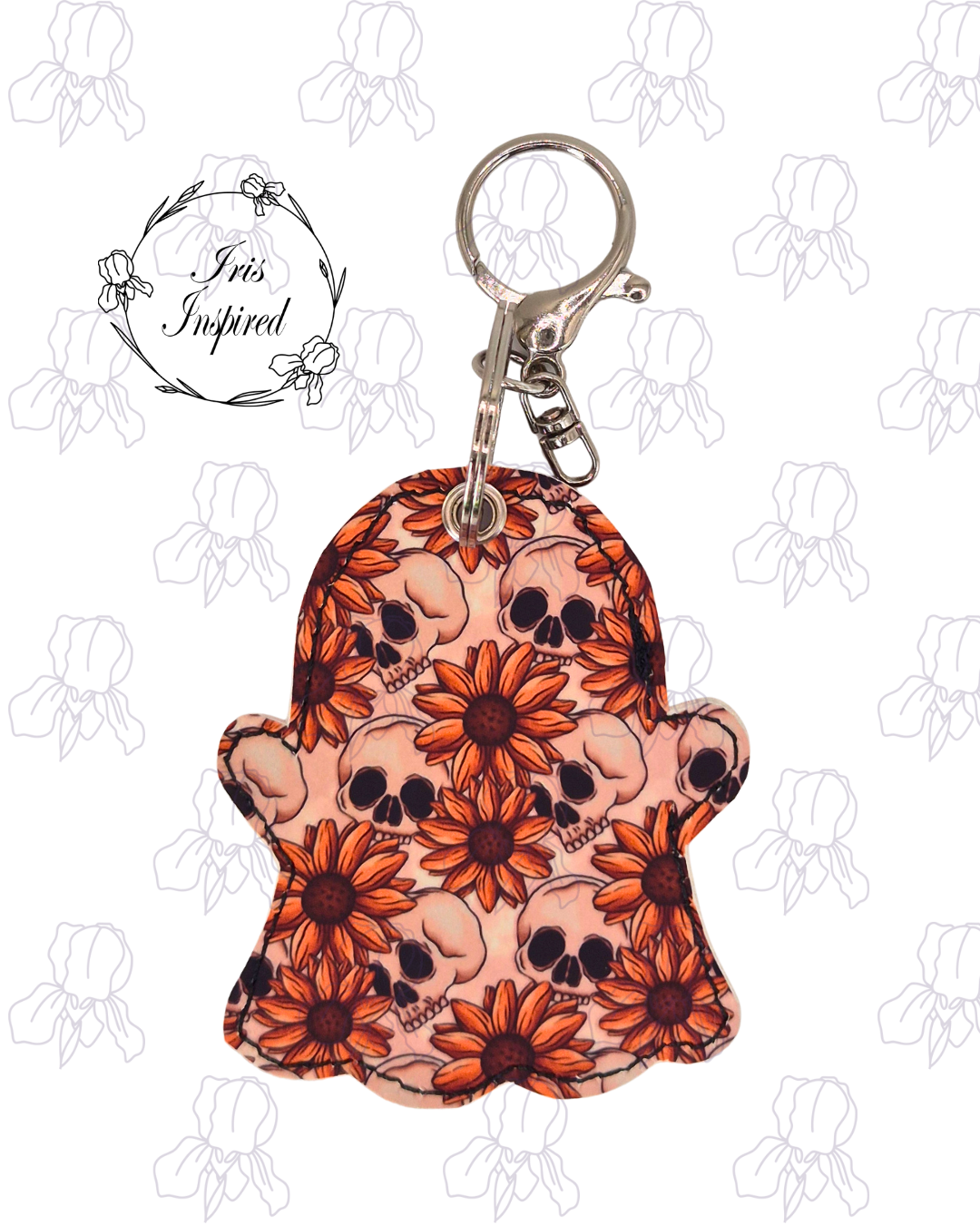 Skull & Sunflowers Bag Charm/ Keyring (3for2)