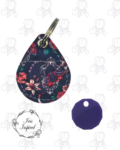 Framed Floral Garden Trolley Token