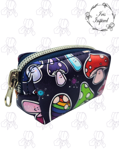 Rainbow Mushrooms Large Boxy Pouch