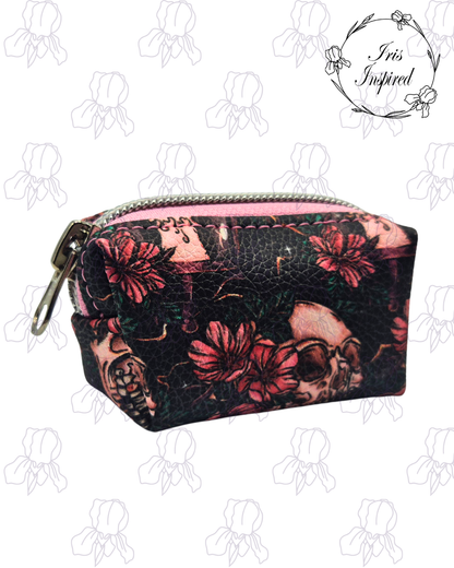 Floral Skulls Large Boxy Pouch
