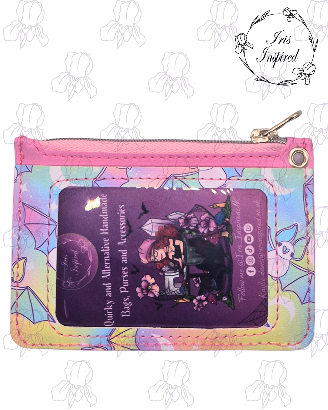 Pastel Bats Pocket Card Holder