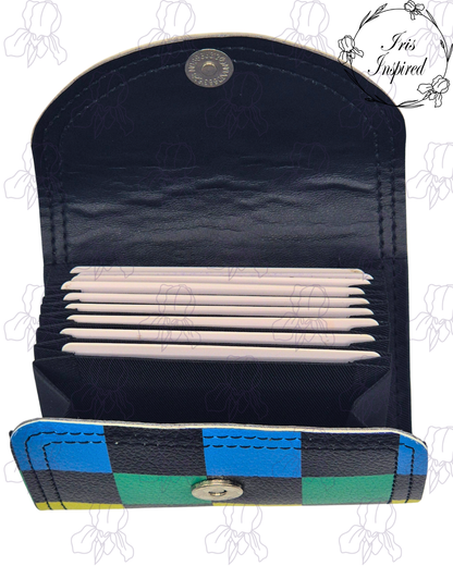 Rainbow Check Accordion Wallet
