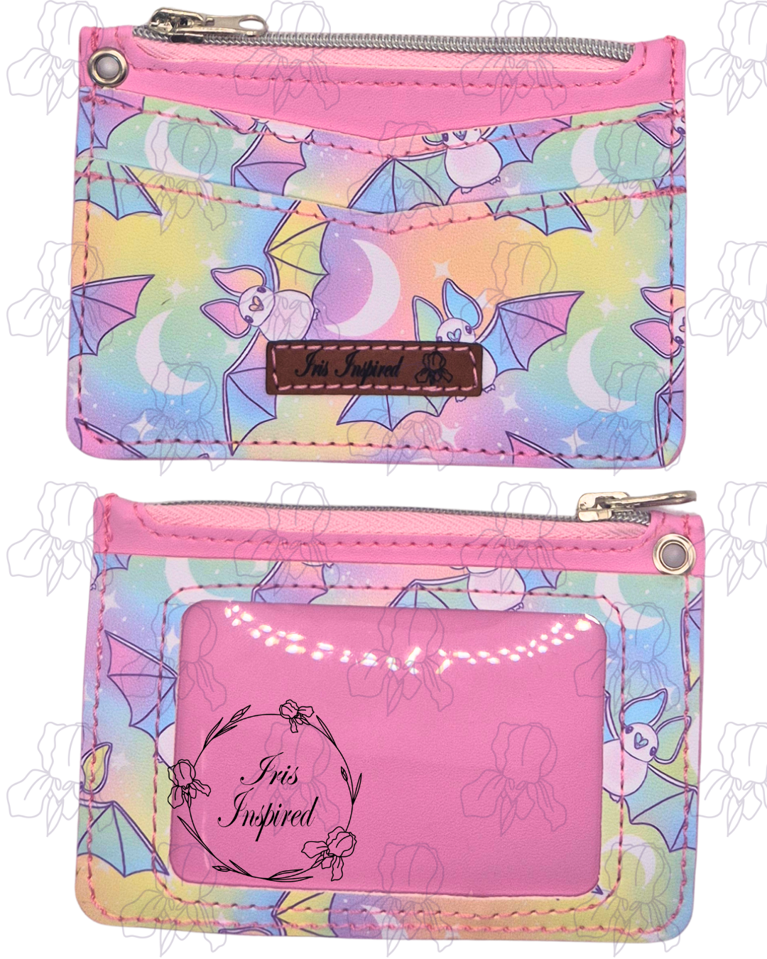 Pastel Bats Pocket Card Holder