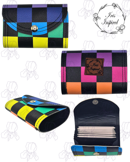 Rainbow Check Accordion Wallet