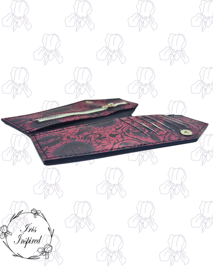 Dark Florals Large Bifold Coffin Wallet
