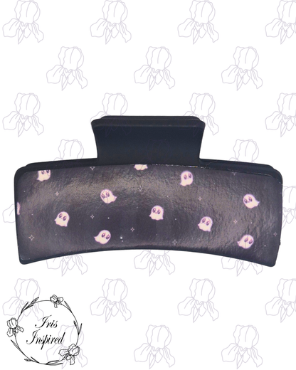 Kawaii Ghosts Stripes Claw Clip