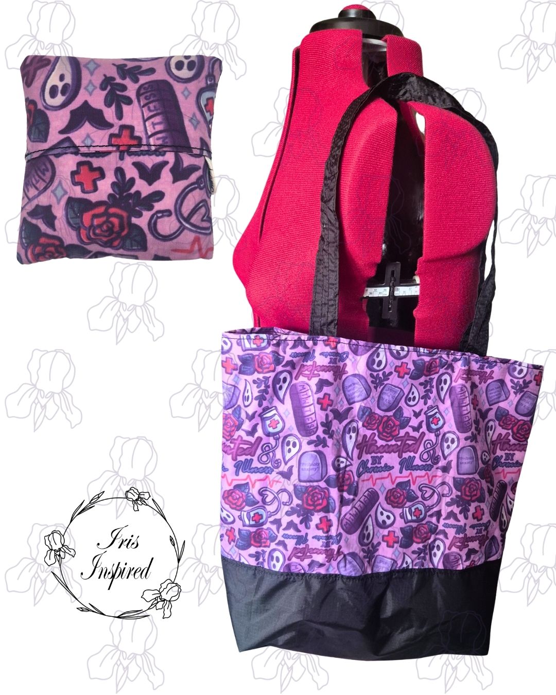 Haunted By Chronic Illness Folding Shopping Bag