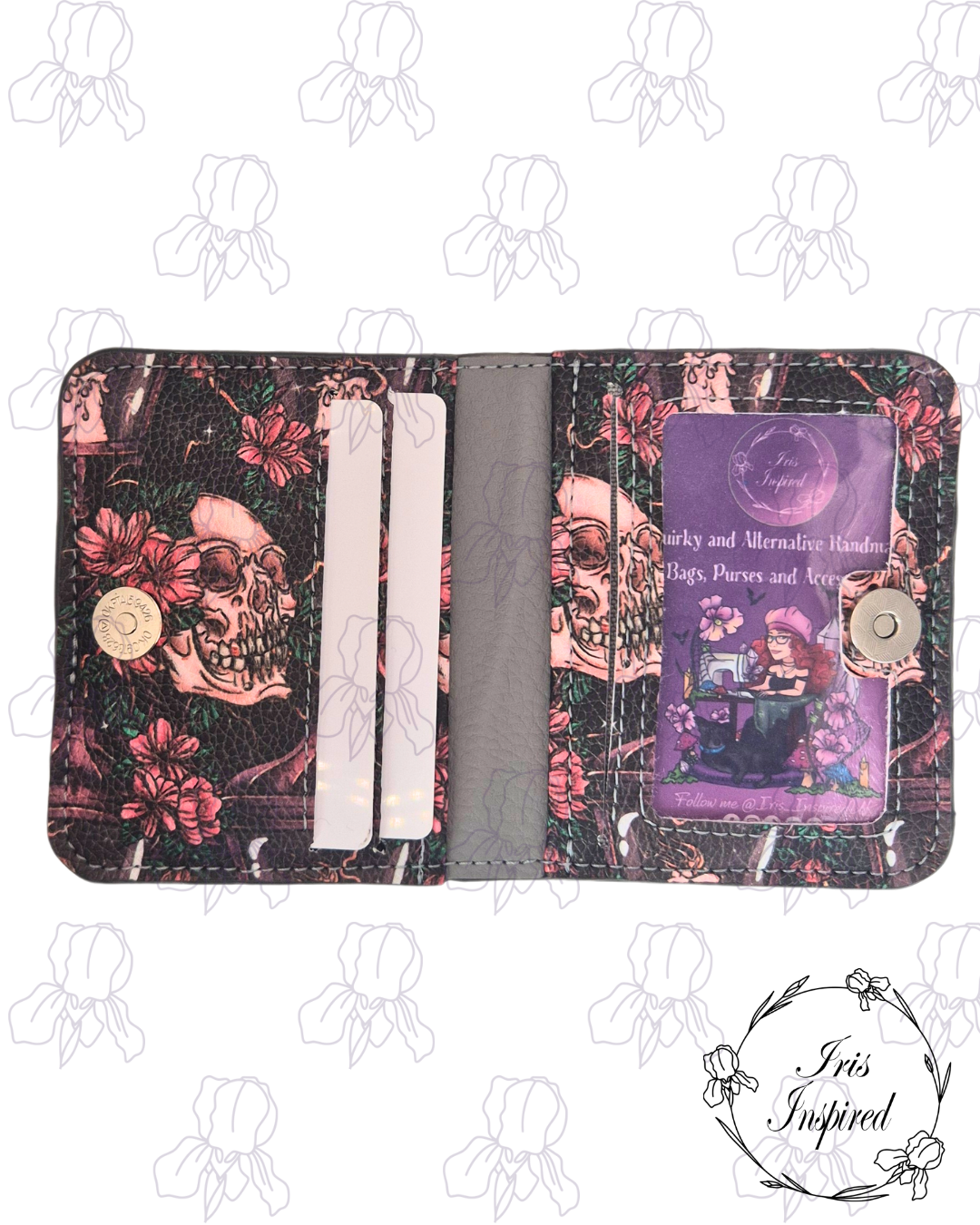 Floral Skulls Bifold Wallet