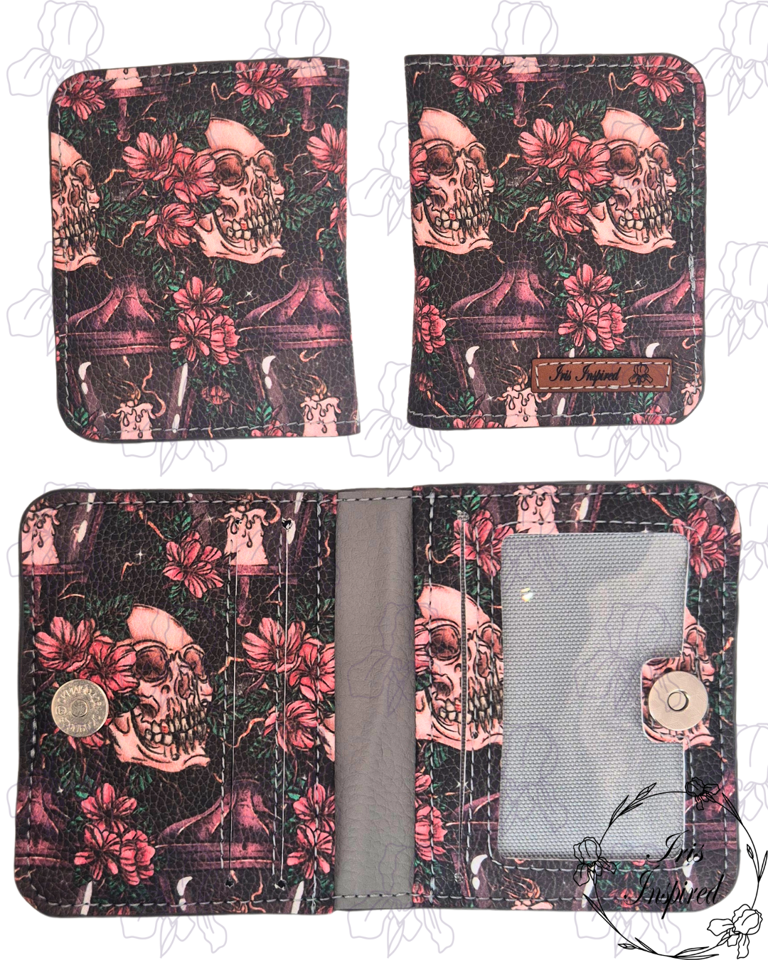 Floral Skulls Bifold Wallet