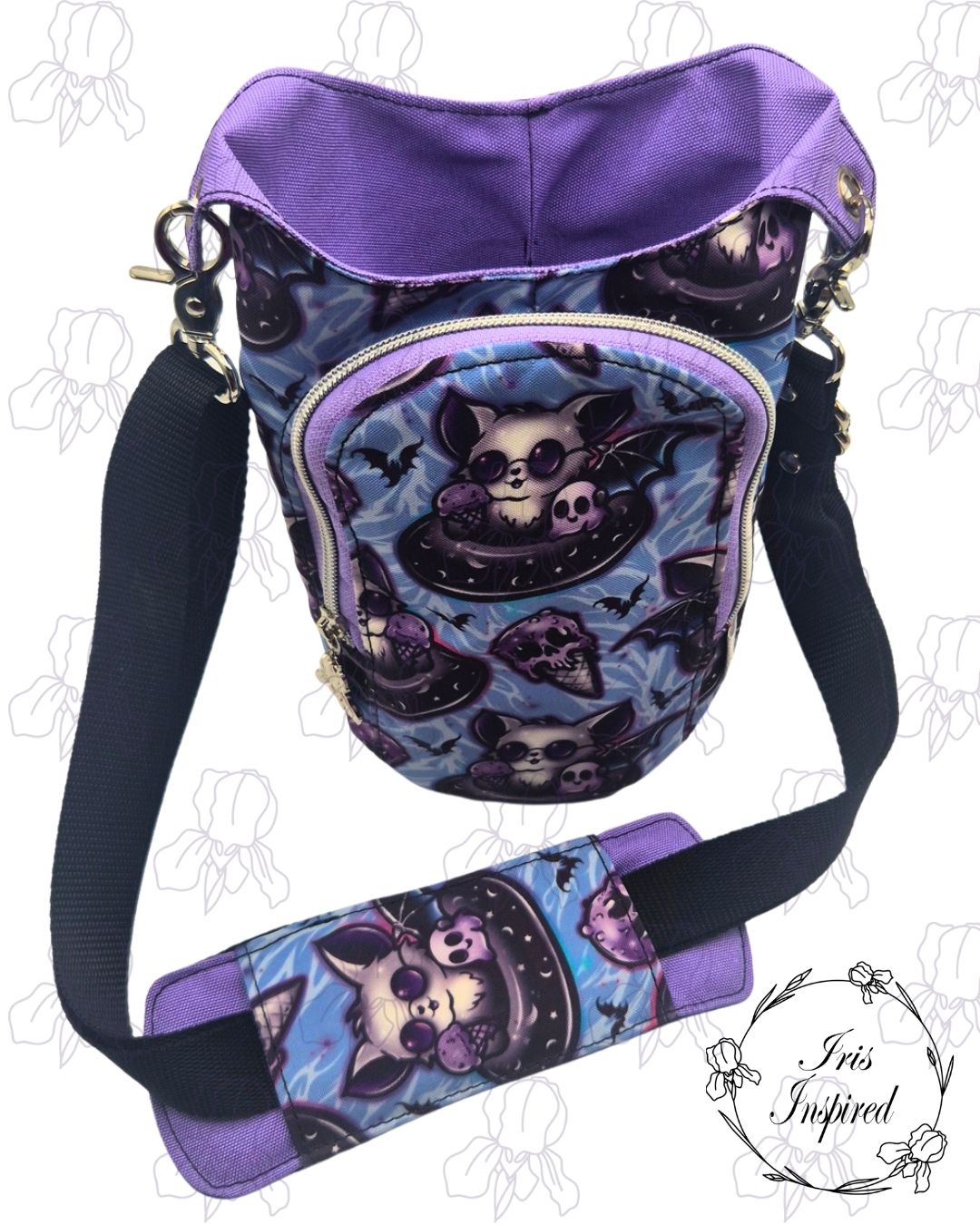Summer Bat Water Bottle Bag