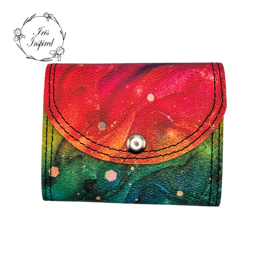 Rainbow Marble Accordion Wallet