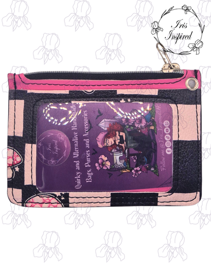 Mushroom Checks Pocket Card Holder