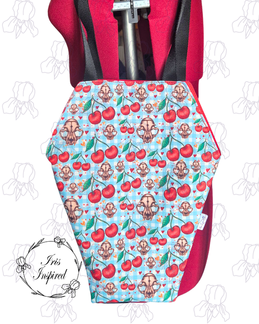 Cherry Skulls Coffin Tote Bag