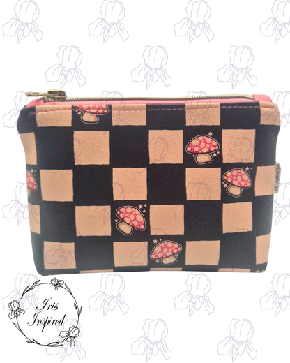 Mushroom Check Small Zipper Pouch