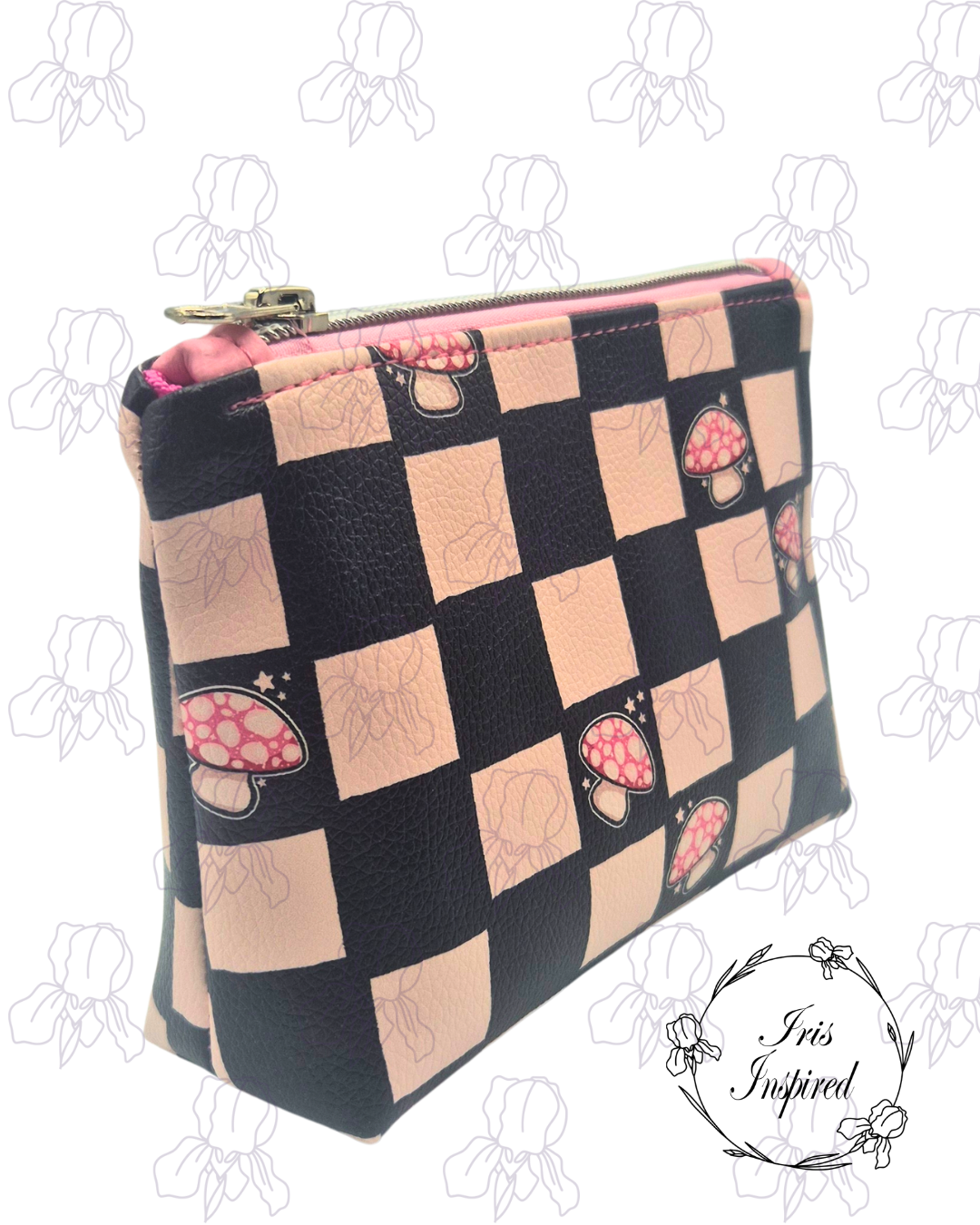 Mushroom Check Small Zipper Pouch