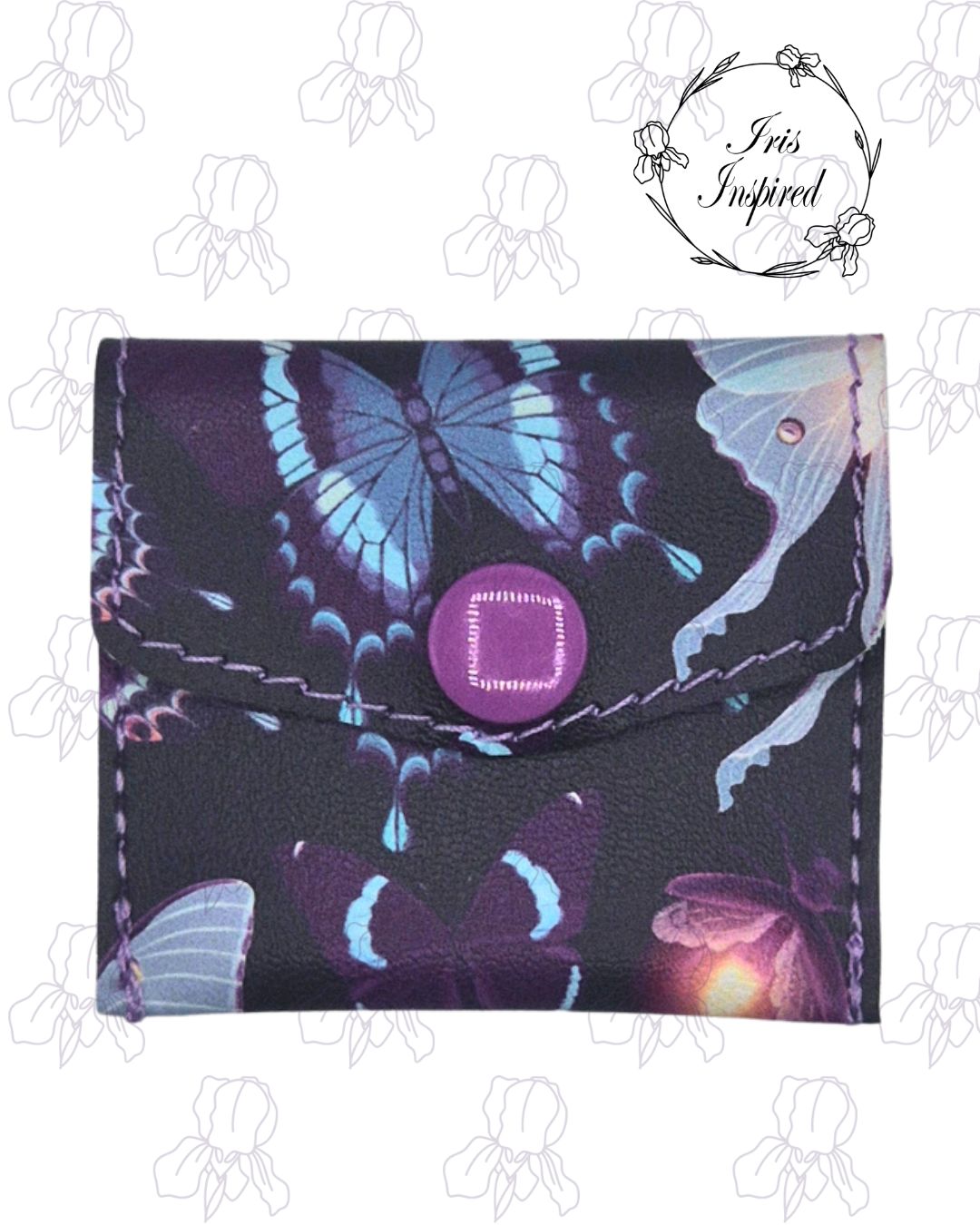 Purple Butterfly Pocket Pouch