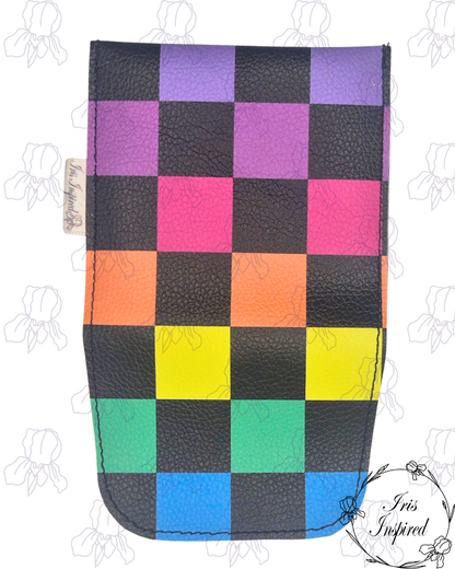 Rainbow Check Small Sanitary Pouch