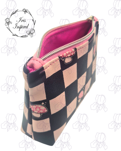 Mushroom Check Small Zipper Pouch