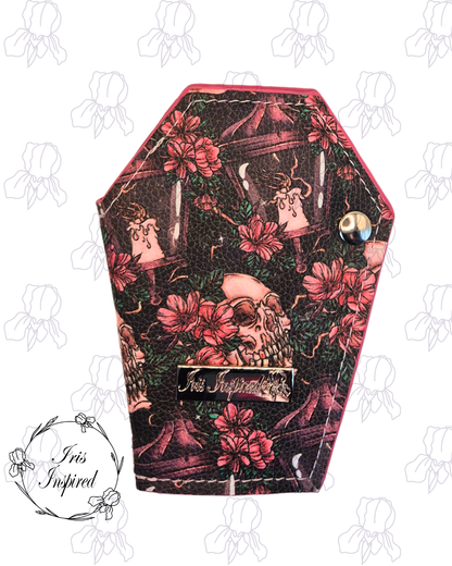 Floral Skull Small Bifold Coffin Wallet