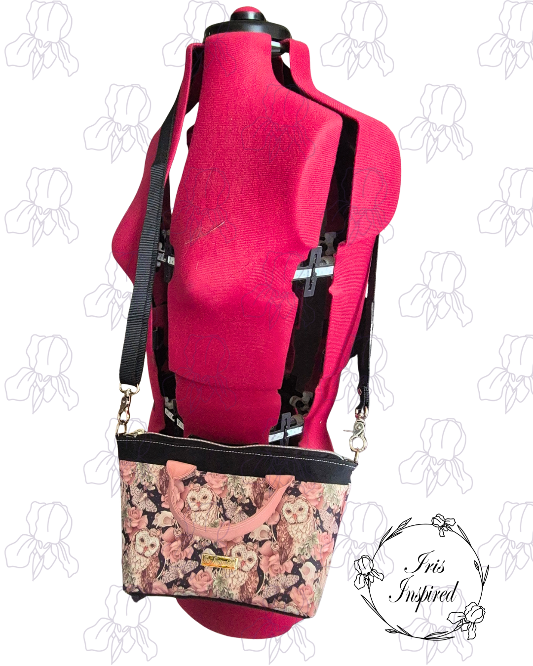 Wisdom and Roses Mini Tote Crossbody Bag