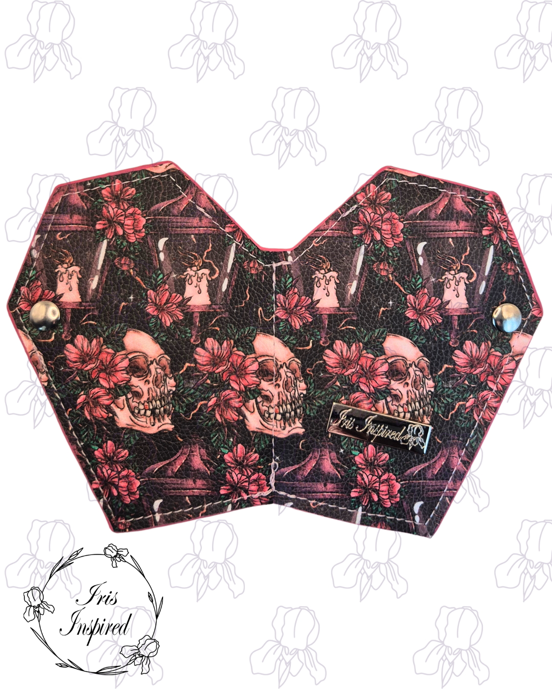 Floral Skull Small Bifold Coffin Wallet