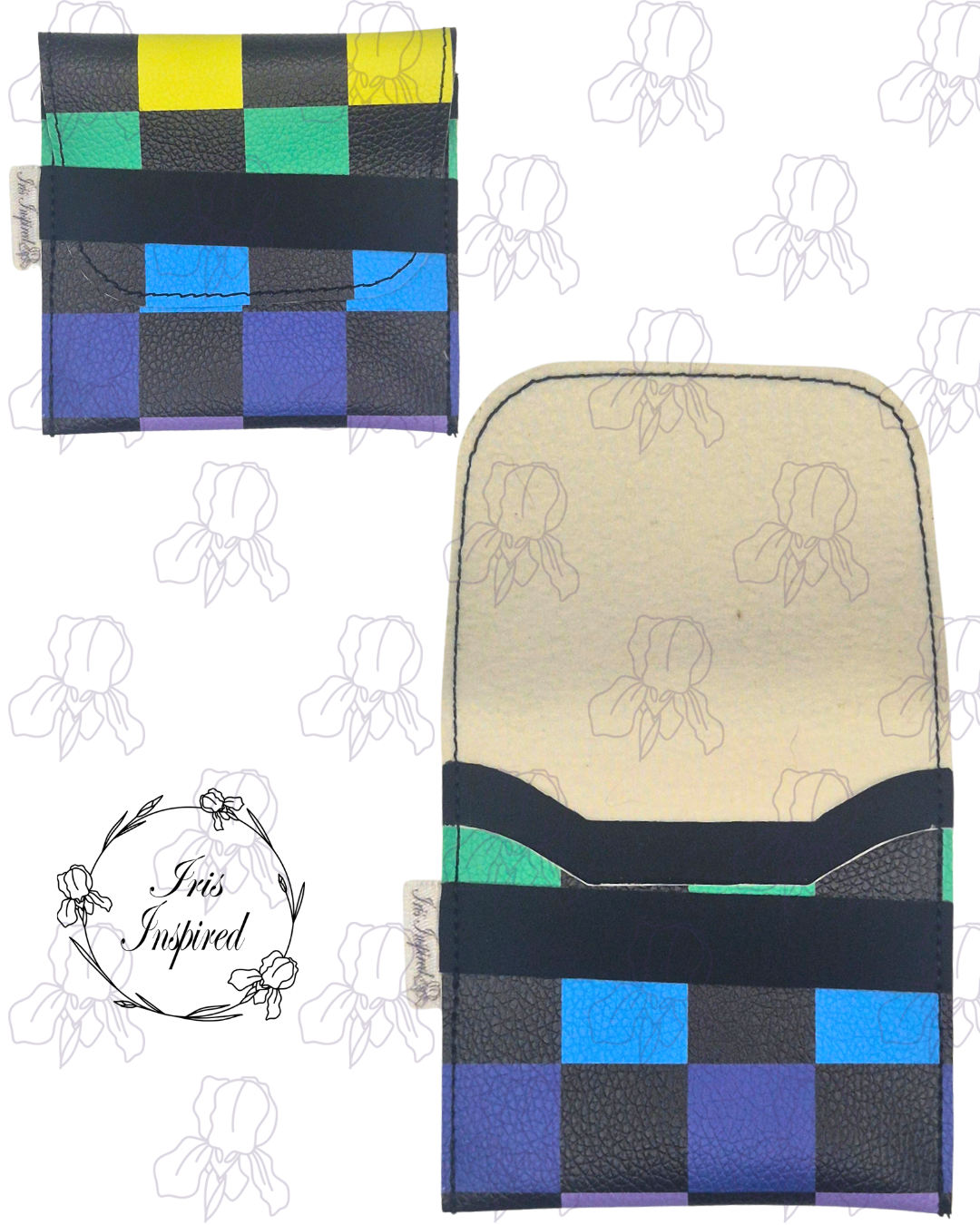 Rainbow Check Small Sanitary Pouch