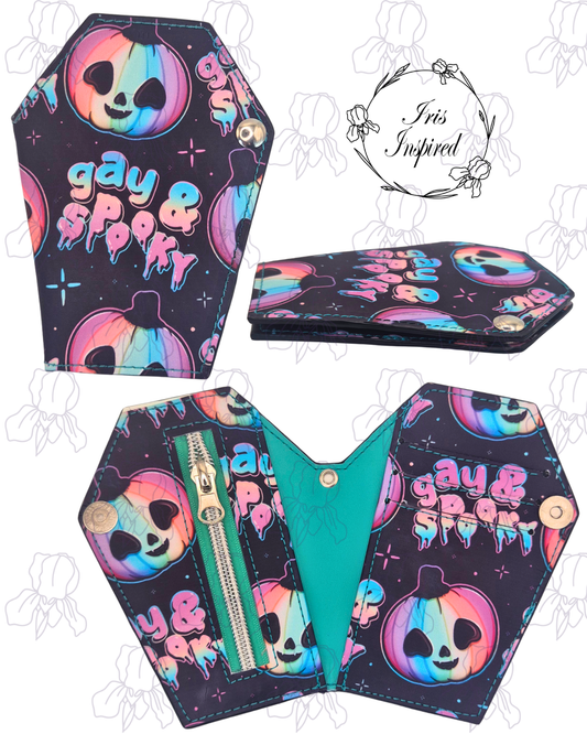 Gay and Spooky Small Bifold Coffin Wallet
