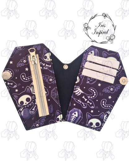 Skelle Cats Small Bifold Coffin Wallet